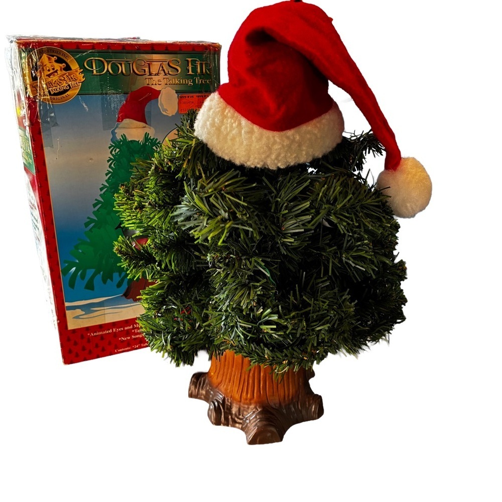 Vintage Gemmy Douglas Fir Talking Tree Animated 24” Works 1997 - Picture 3 of 6